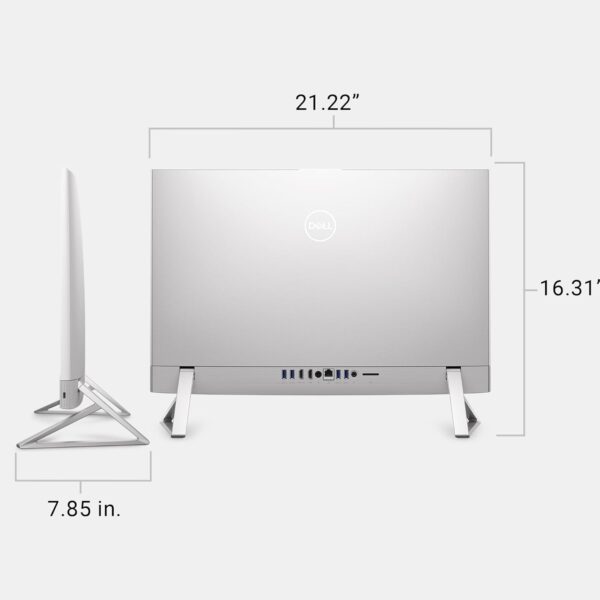 Dell 24 All-in-One Desktop ec24250-23.8-inch FHD Display, Intel Core 3 Processor 100U, Intel Graphics, 8GB DDR5 RAM, 512GB SSD, Windows 11 Home, Onsite Service+6 Months Retail Migrate - White - Image 3
