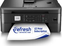 Brother MFC-J1010DW Wireless Color Inkjet All-in-One Printer with Mobile Device and Duplex Printing, Refresh Subscription and Works with Alexa