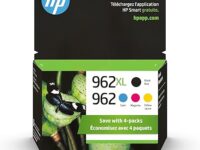 Original HP 962 Cyan, Magenta, Yellow / 962XL Black Ink Cartridges (4-Pack) | Works with HP OfficeJet 9010 Series, HP OfficeJet Pro 9010, 9020 Series