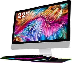STGSivir All in One Desktop Computer, 22" FHD Display, Intel Core i3-8100T 3.1GHz, 16G DDR4, 512G SSD, WiFi 5, Bluetooth, RGB Keyboard & Mouse & Mouse Pad, Webcam, Windows 11 Home