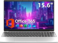 15.6 Inch Laptop with Office 365, 4GB RAM, 128GB Storage Expandable 1TB, 5205U Processor, HD Display, Windows 11 Laptops Computer, Wi-Fi 5, BT4.2, Numpad, Type-C, for Business and Students.