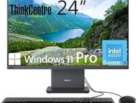 Lenovo ThinkCentre All-in-One Desktop Computer, 24" FHD IPS Display, 5-core Intel U300 Processor, 32GB DDR5, 1TB SSD, Wi-Fi 6, USB-C, HDMI in&Out, Wired KB&Mouse, Windows 11 Pro